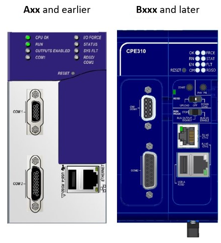 Front Panel Images of CPE310,, Versions 1 and 2