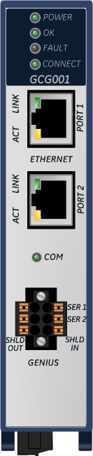 IC695GCG001 Faceplate with a Single Genius Bus Interface